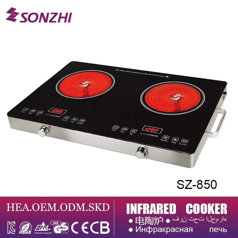 SZ8019 Double burner  Infrared Cooker Factory OEM ODM SKD CKD  Electric Infrared Cooker Infrared Electric 3500W Induction Cooker