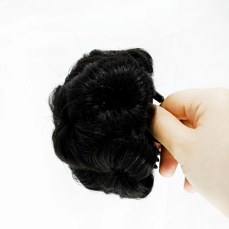 YR пучок волос резинки для наращивания Кудрявые Волнистые грязные синтетические шиньон женщин