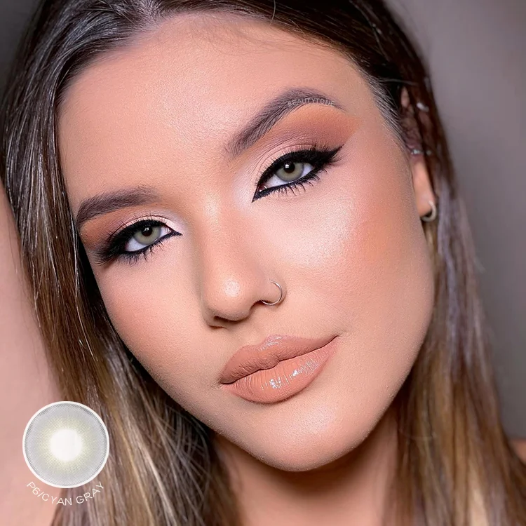 BeautyTone Pixie Cyan Gray, оптовая продажа, дешевая цена, высокое качество, макияж глаз, 1 год, натуральные контактные линзы