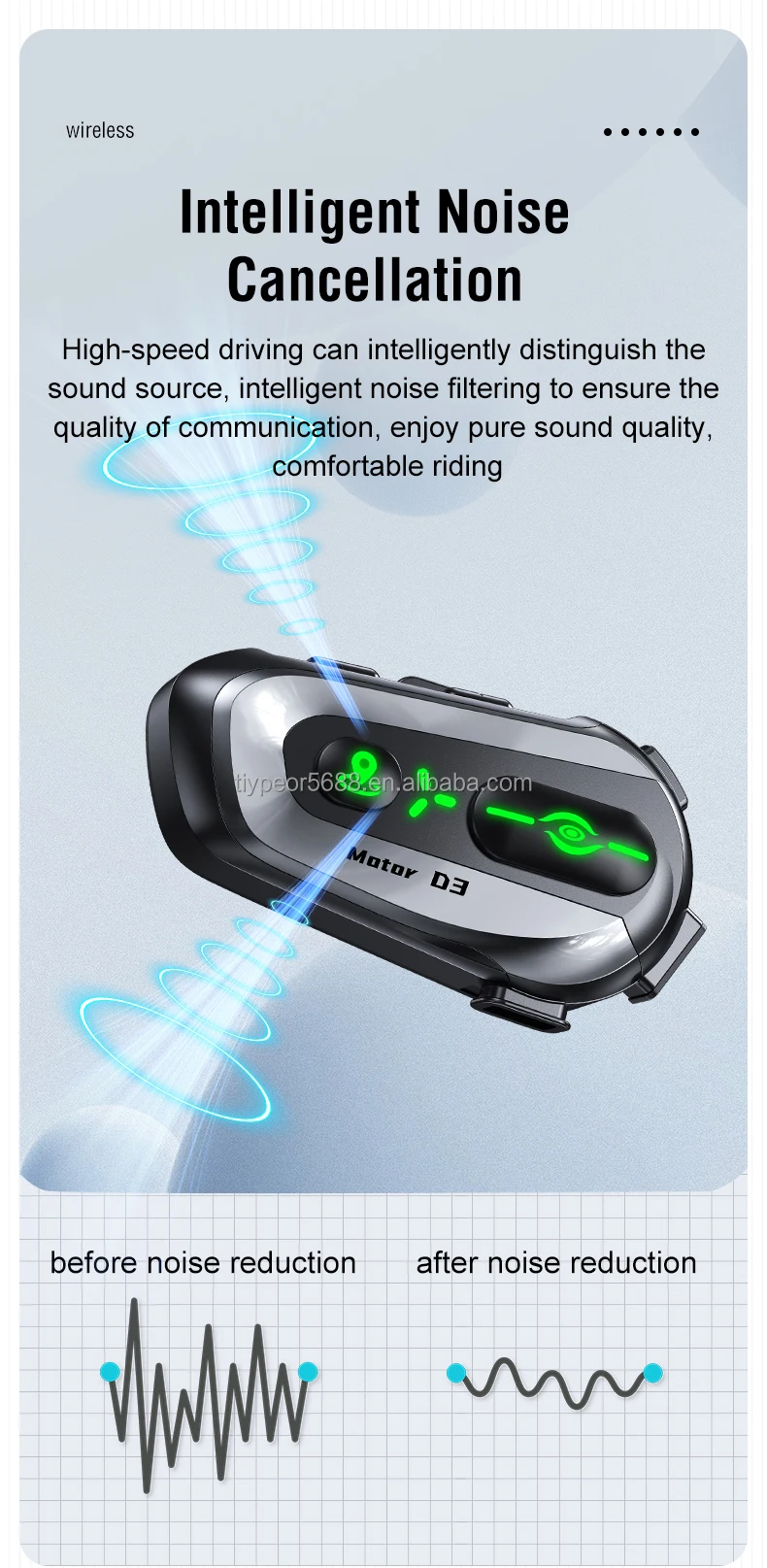 product tiypeor motorcycle helmet headset d3 with global positioning system and ai voice assistant for motorbike rider-7