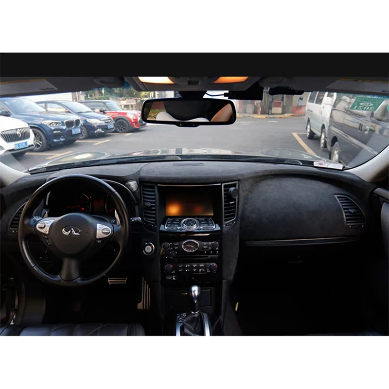 Dashboard Cover in Alcantara for Infiniti FX35 QX70 Cushion Pad Carpets Car Accessories Modify Interior Kits