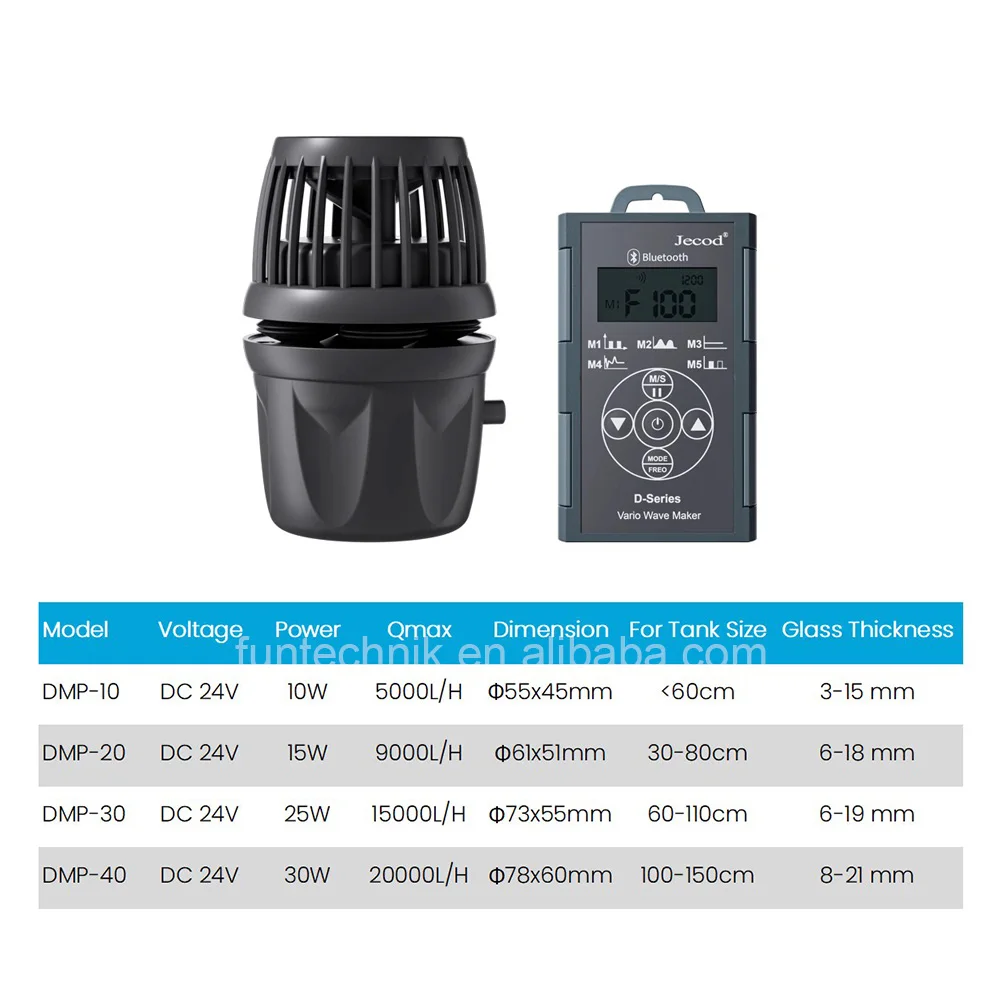 Jebao DMP-10 Smart Bluetooth Cordless Wavemaker Pump for