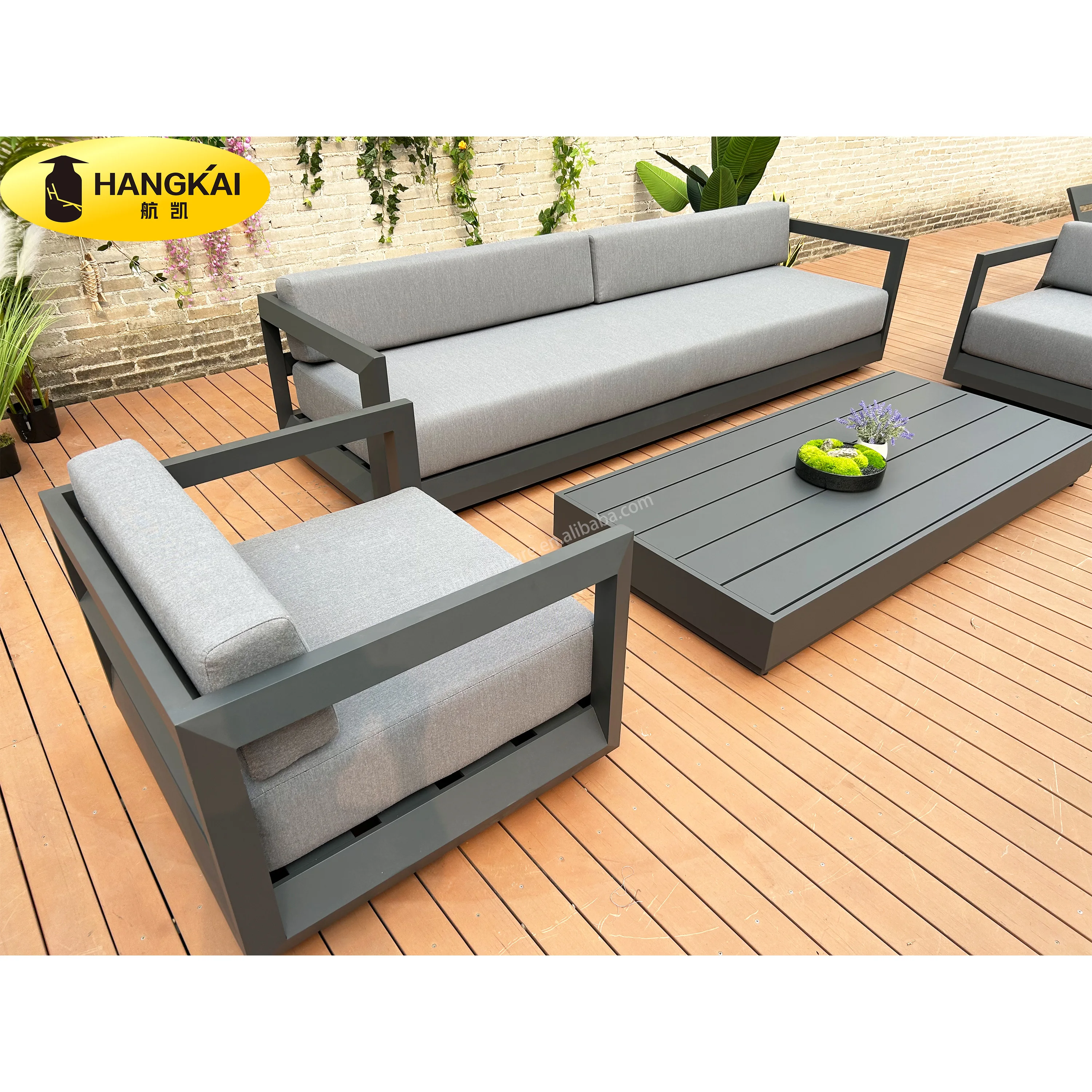 High End Outdoor Furniture Oem Aluminum Waterproof Patio Furniture Sofa