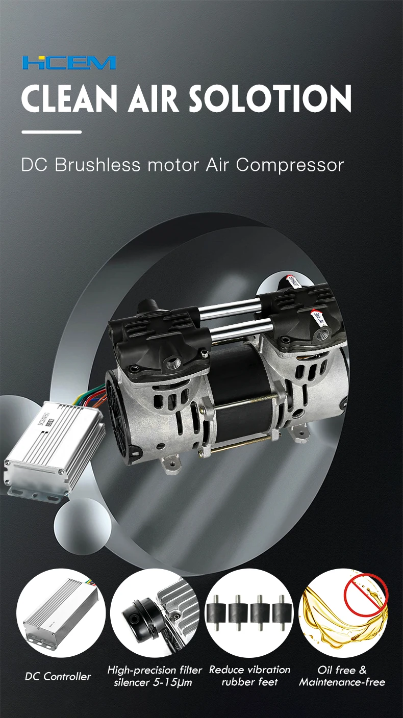 Hydrogen Gas Compressors Dc Brushless Oilless Air Compressors 12v 24v ...
