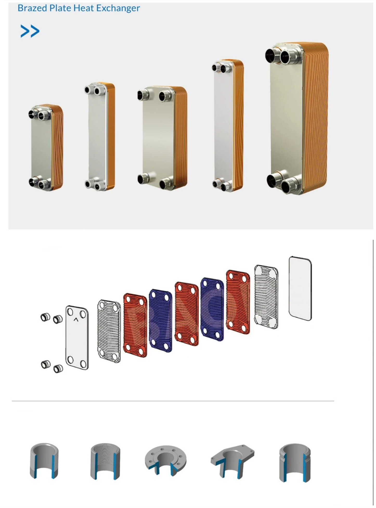 Counter Flow 9m2 Multipass Plate Heat Exchanger 30mw Ship Spa 10kw