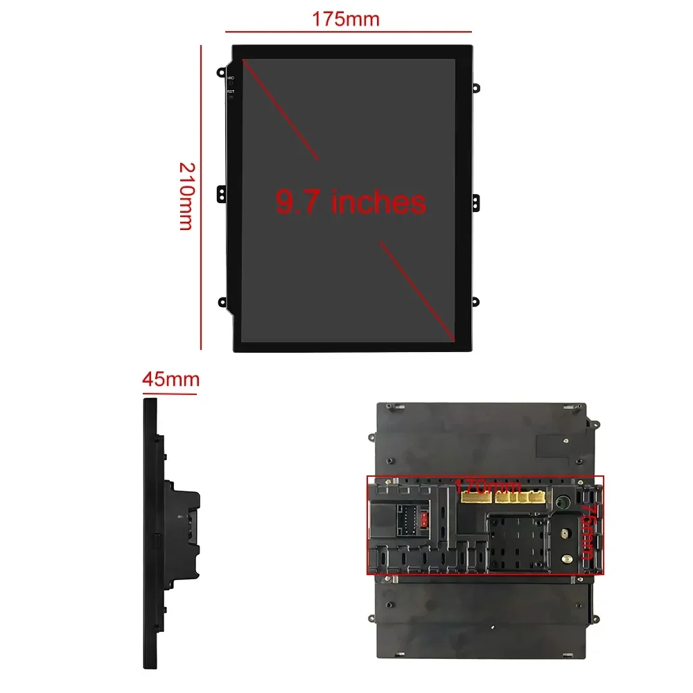 Estilo Tesla Universal 9,7 pulgadas Android Car Radio Automotive Multimedia GPS Player