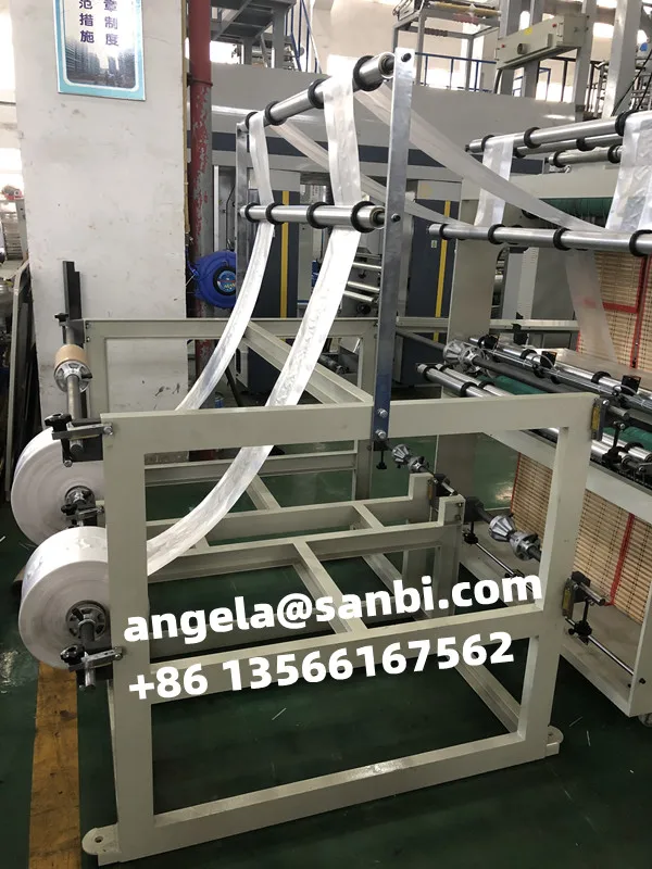 6 Lines Full Automatic  Biodegradable Plastic T Shirt Shopping  Bag Making Machine