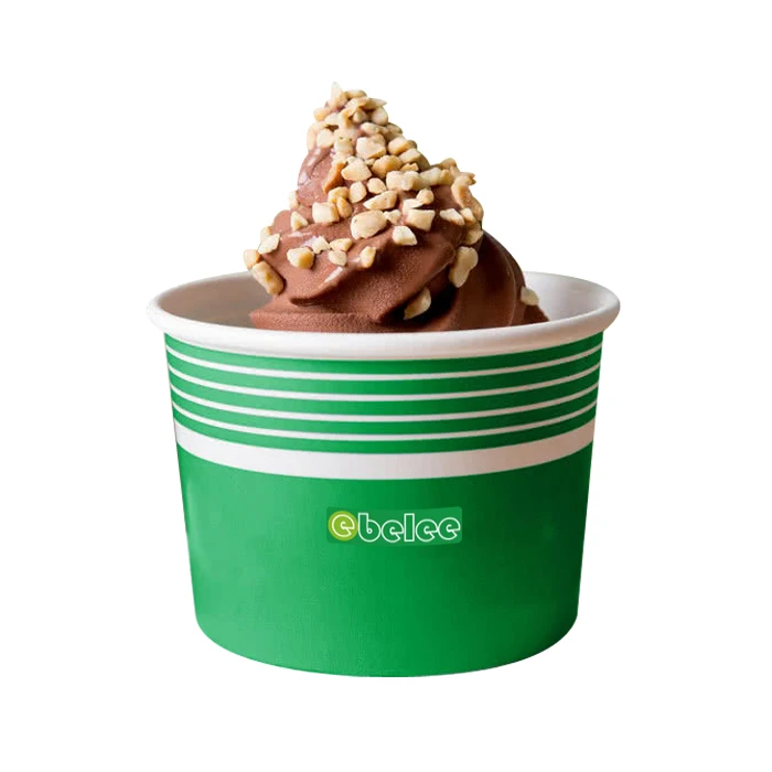 3.5oz Spoon Lid Ice Cream Paper Cup - Eco Friendly & Disposable