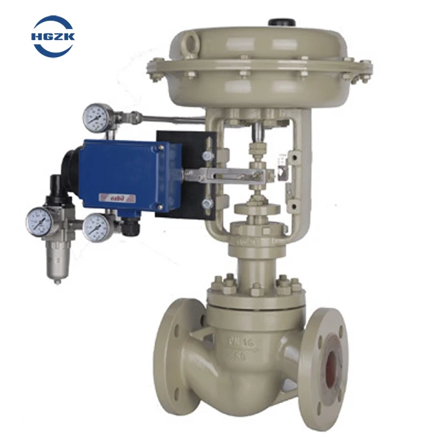 Pneumatic Industrial Control Valve signal 4-20 MA Pressure Reducing Valve with Positioner Motorized Actuated Regulating Valves