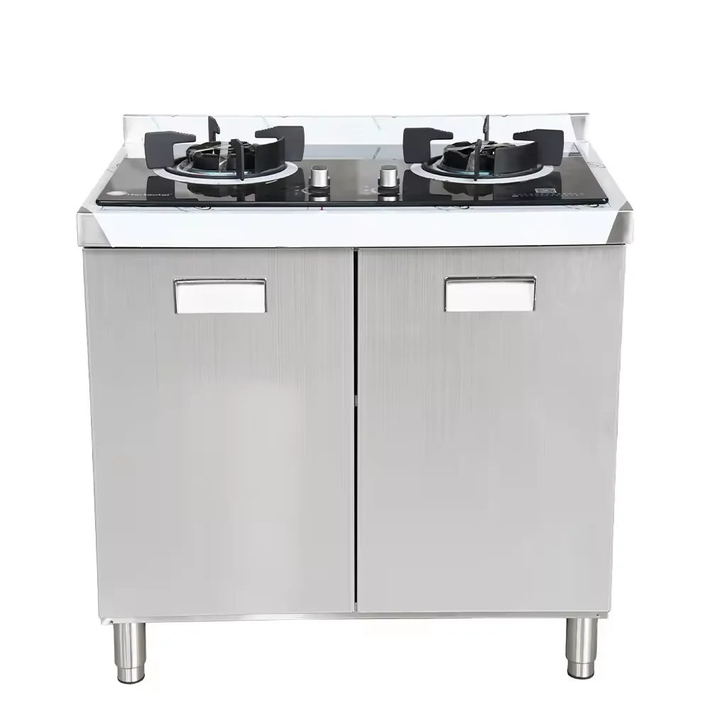 Commercial kitchen cabinet stainless steel storage cabinet stainless steel with double door stove