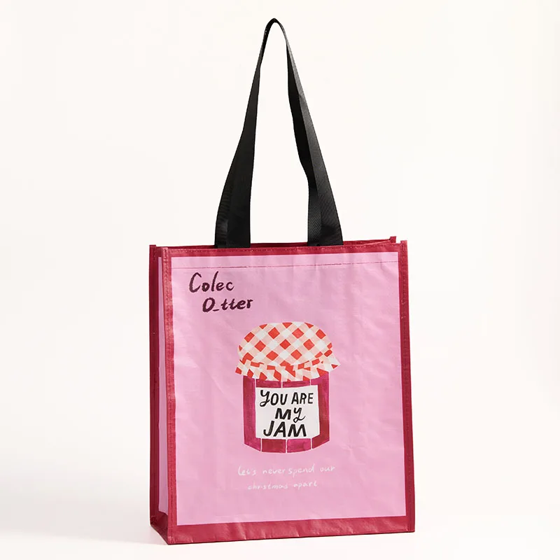 Eco-Friendly Recyclable Laminated PP Woven Tote Bag Waterproof Shopping Bag Targeted Audience General Public