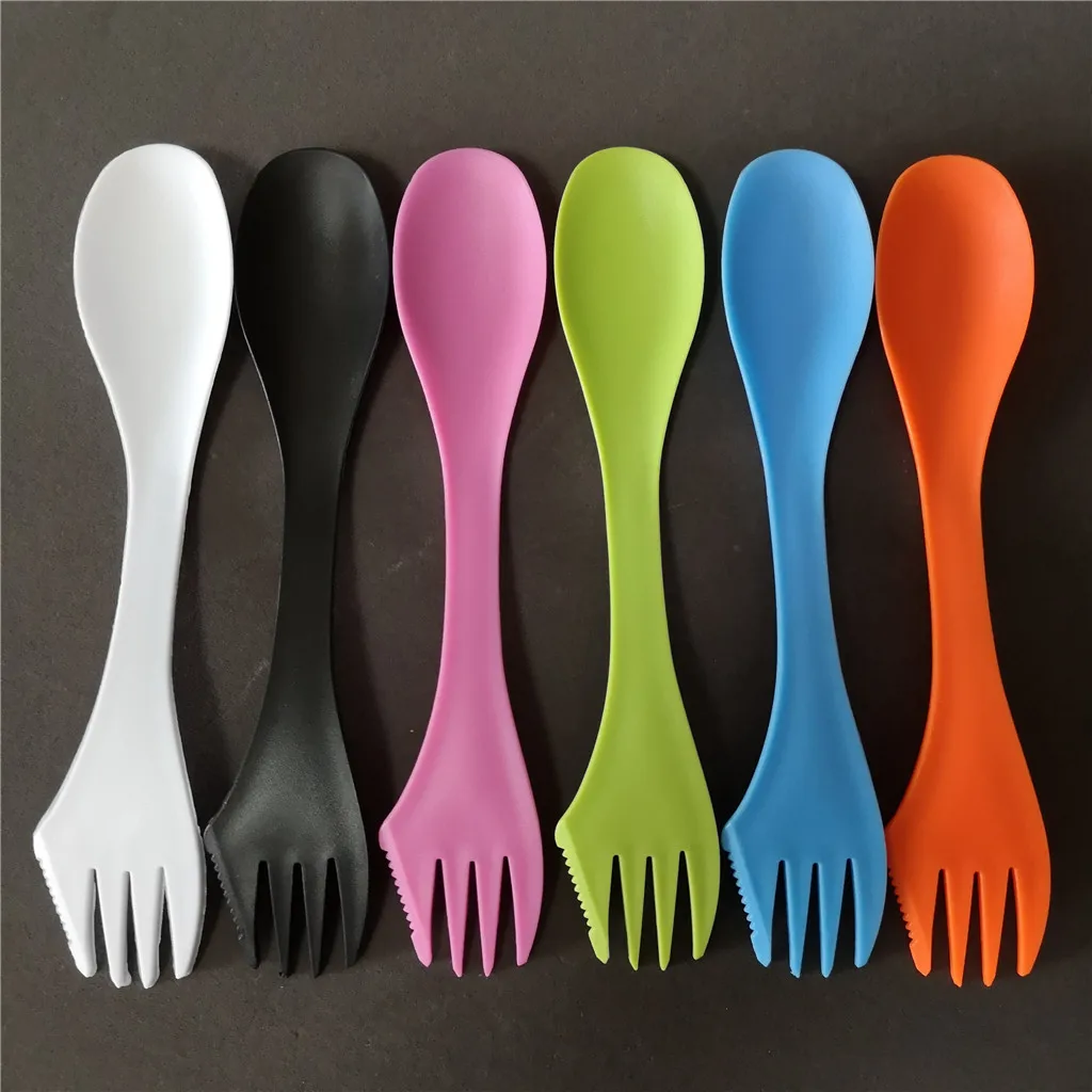 3 in 1 Multi Function Plastic Spoon Knife and Fork