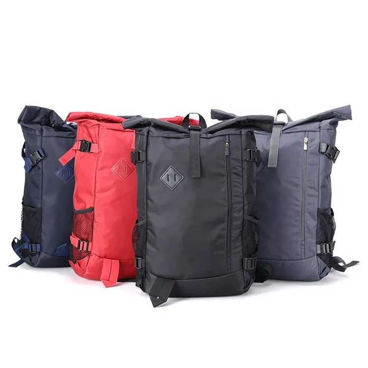 Quality products custom waterproof men hiking backpack bag women travel simple roll up sports back pack