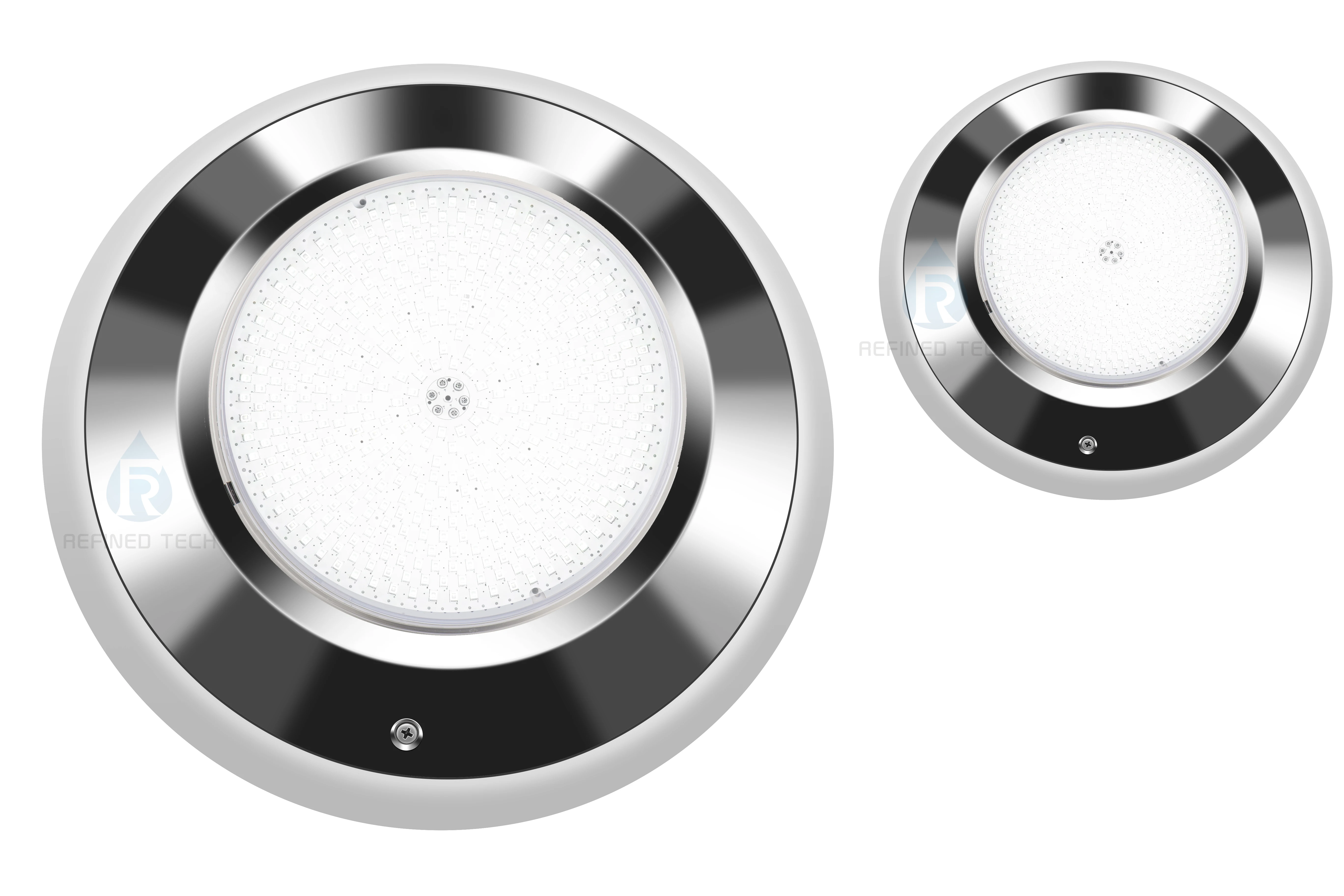 Refined WiFi Control 316L Stainless Steel IP68 Surface Mounted Underwater Lights 18W 24W 35W RGBW LED Swimming Pool Light