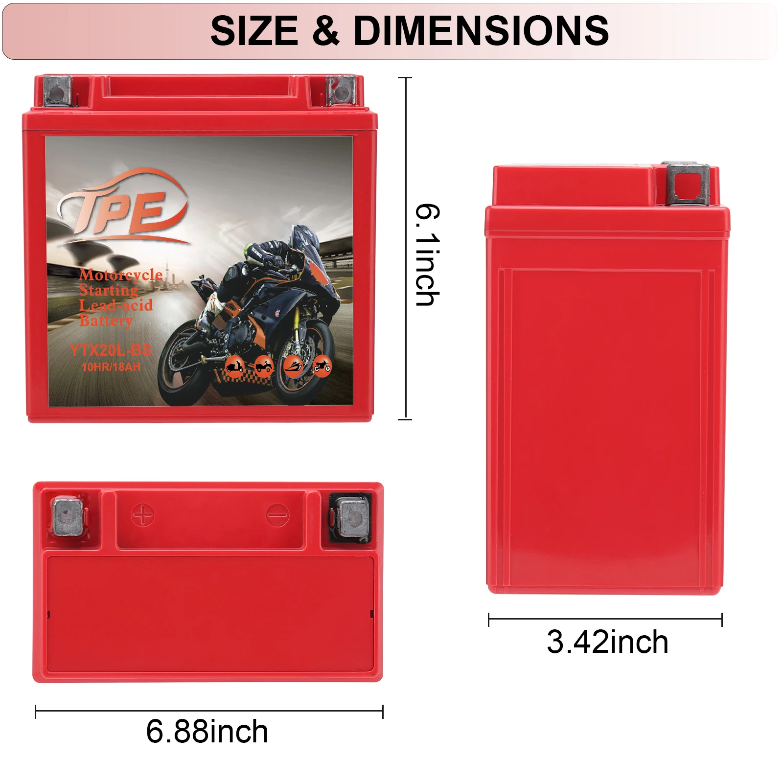 Lead Acid Battery YTX20-BS 12V Battery-AGM Battery+Maintainer for Motorcycle , Electric Bike , Scooters & Powersport Vehicles. supplier