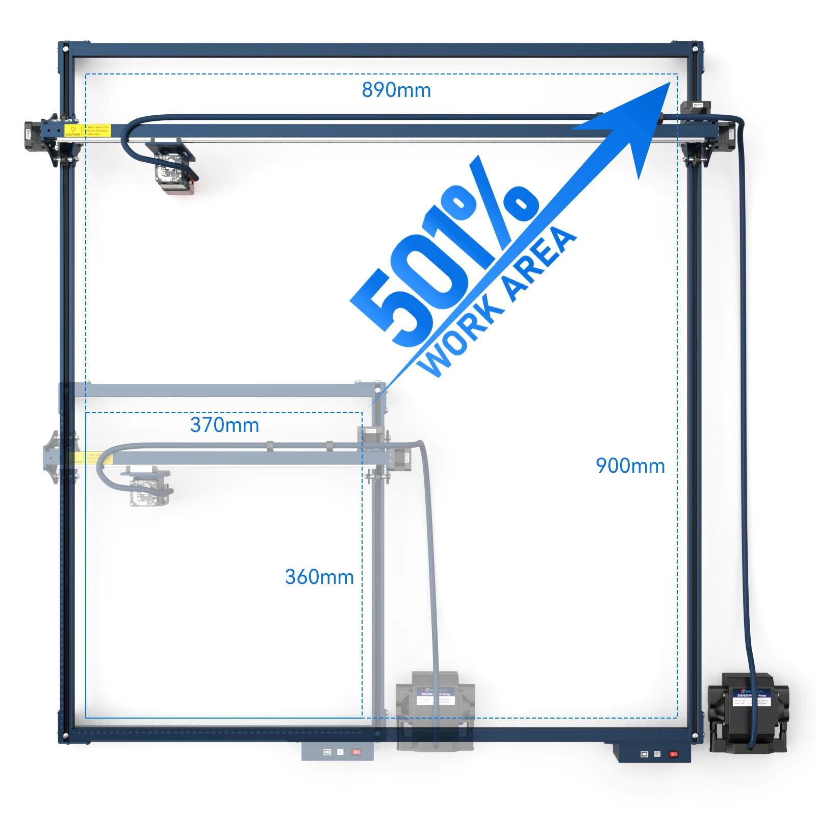 Extensor de Eixo XY SCULPFUN S10 S30/S30 Pro/S30 Pro Max, Barra de