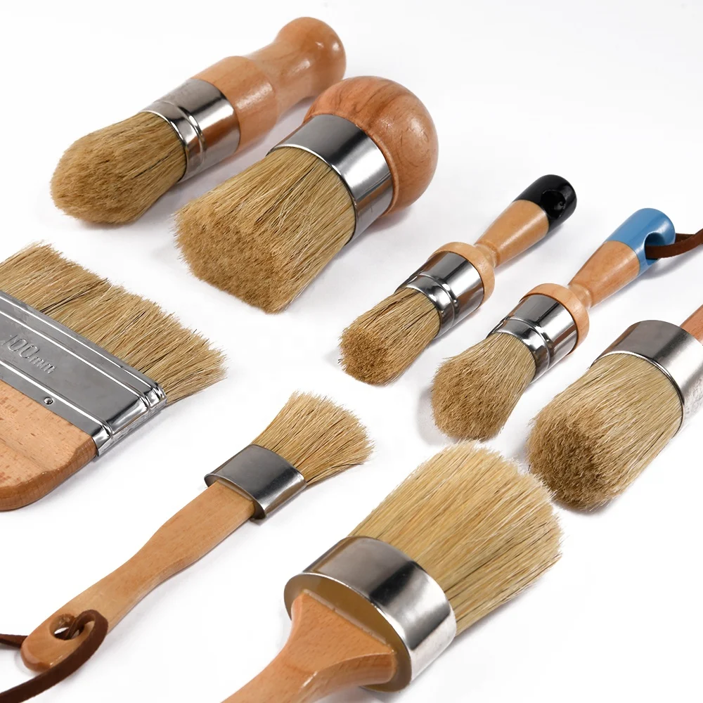 Factory Custom Acrylic Paint Professional Artist Oil Paint Brush Types Bristle Hair Chalk Artist Brush