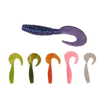 Lure Cranktail Soft Bait Stainless Steel Sea Fishing Multi-color Spiral Bio-inspired Artificial Bait Bass Perch Soft Worm – Soft Lure – view 2