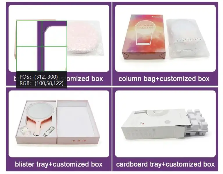 Foldable Ipad Mini Size Travel Comfortable Cosmetic Compact Folding Led