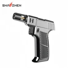 Hot Selling High-Temperature Inflatable Gun Shaped Torch Gas Cigar Lighters, Wholesale Spray Gun Handheld Jet Lighter