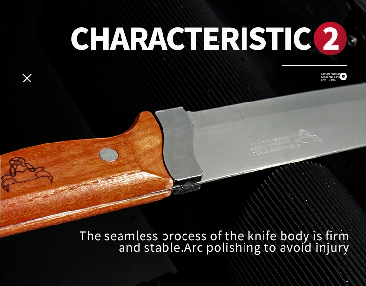 Online Popular Selling Kitchen Knives Set 3pcs Stainless Steel Kitchen Knife With Wooden Handle