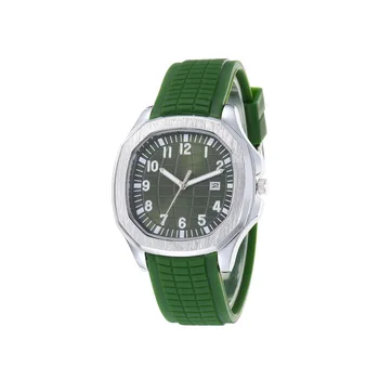 2024 Gretel Style Men's Round Quartz Watch Waterproof Sports Casual Luminous Silicone Strap Acrylic Band Creative Fashion Design