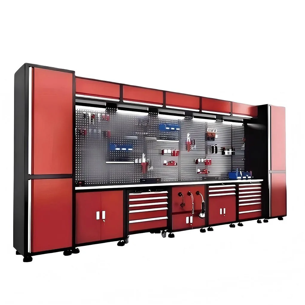 Garage Cabinets Heavy-Duty Workbench Workshop Drawer Cabinet Combination Workstation Storage Tool