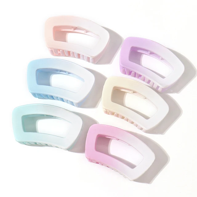 Korean Ins Style Sweet Fashion Hair Clips Sweet and Cute Hollow Elegant Hair Claws Girls' Matte Geometric Hair Clips Wholesale