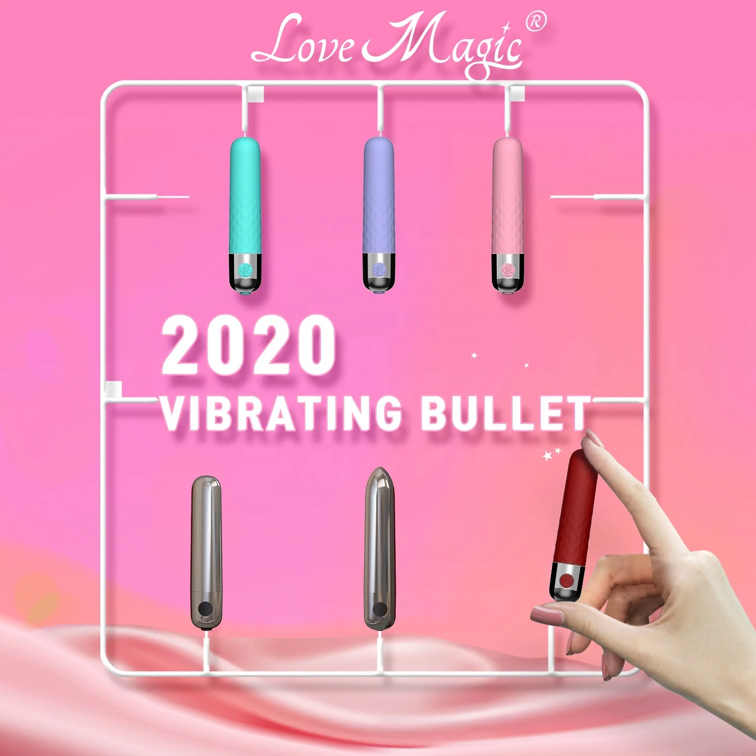 4/6 Inch USB Charging Micro Mini Wand Metal Vibrating Bullet Vibrator Sex Toy for Lady