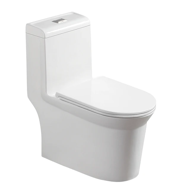New design italian style white porcelain one piece toilet bowl for home or hotel bathroom