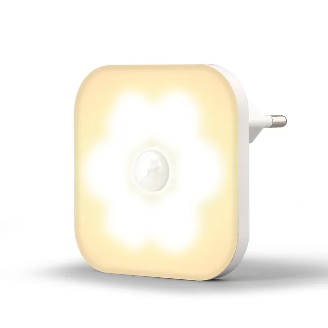 Wholesale Smart LED Nightlight Square Shaped Multi-Color Automatic Dusk Dawn Sensor Control Lamp with EU/US Plug-In
