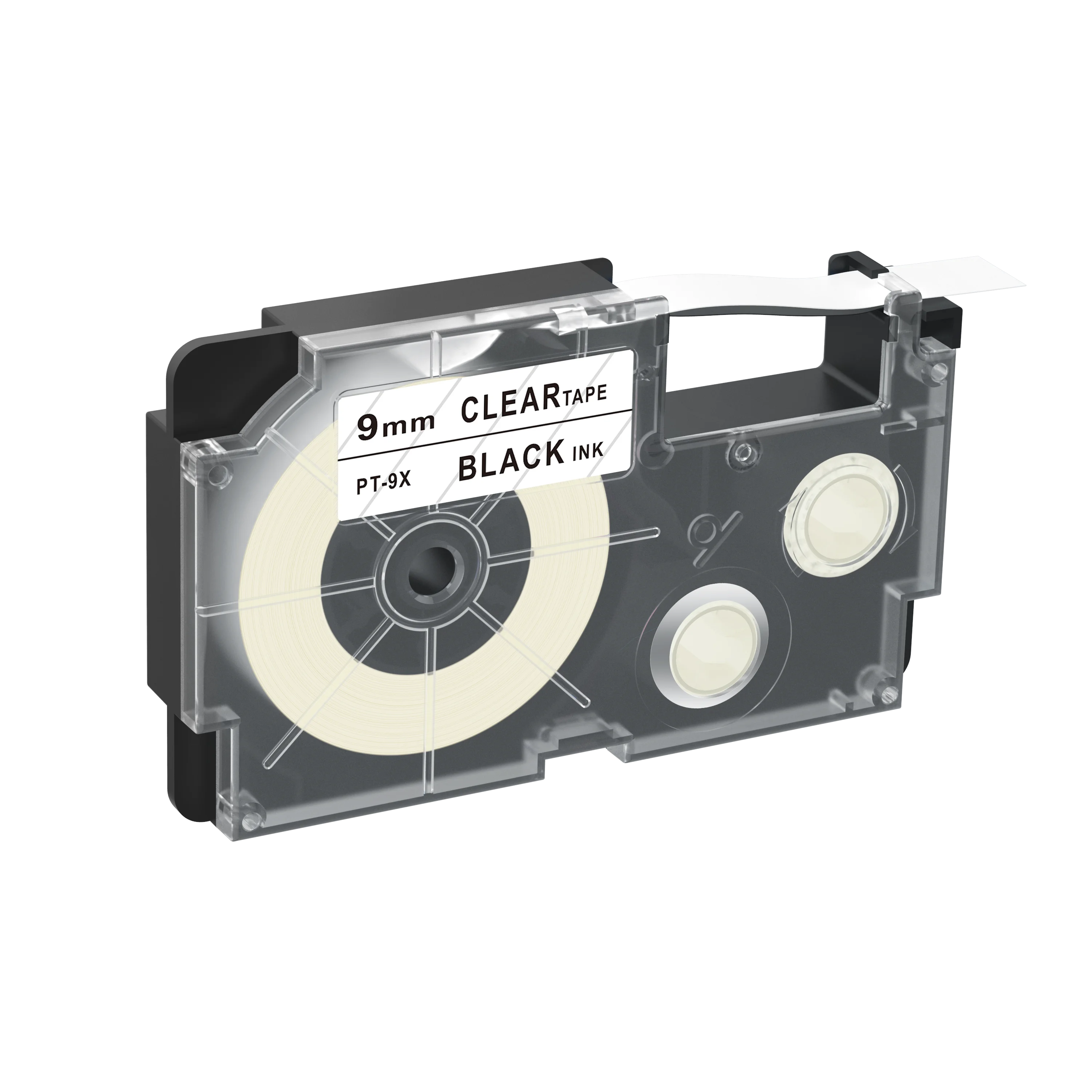9mm Black White BYE-9WE XR-9WE Compatible Label Tape for CASIO