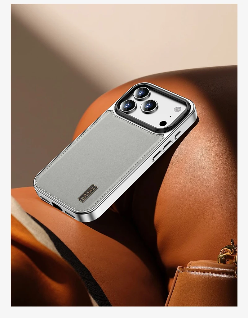 product premium skin feel soft pu leather magnetic phone csse for iphone 17 air pro max with camera lens foldable bracket holder-11