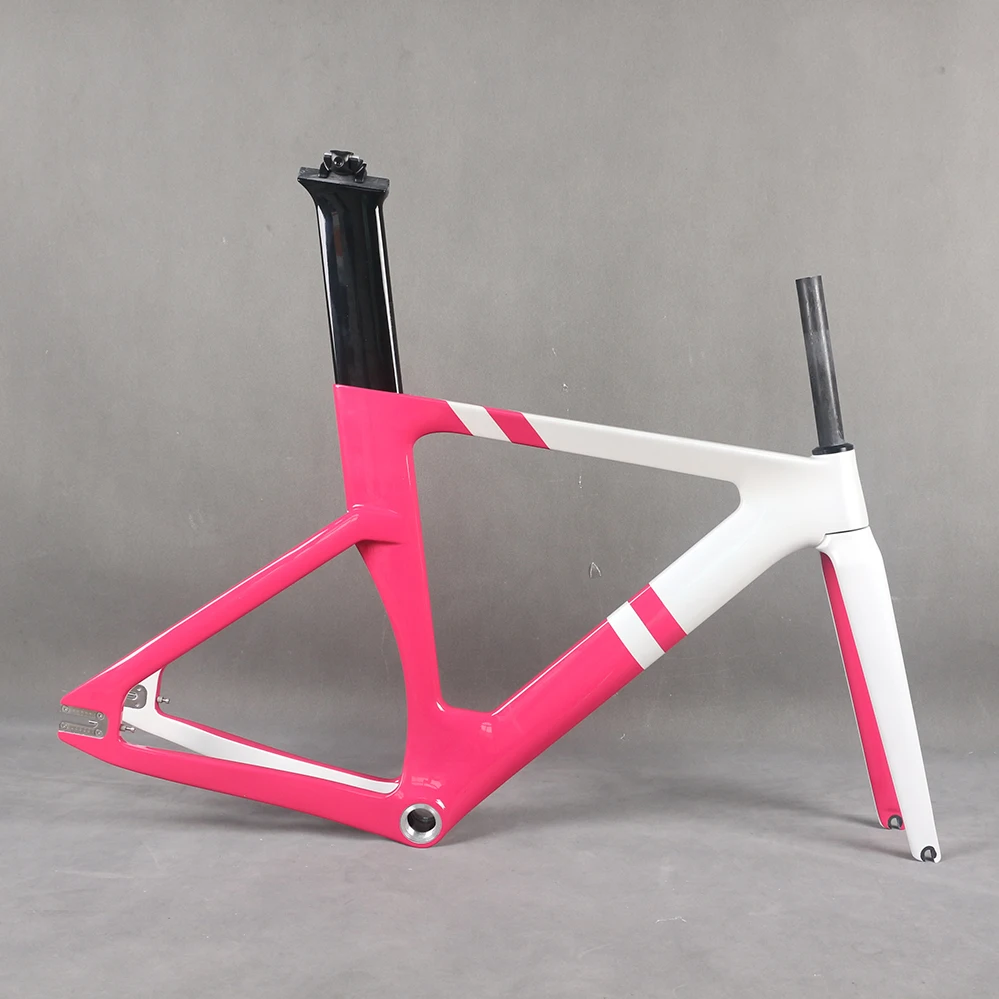 SERAPH Carbon Fiber Frame Track Bike aero Track Frame Single Speed Fixed  Gear Bicycle Frameset BSA 700*25C YS9088-1+YS701 TR013