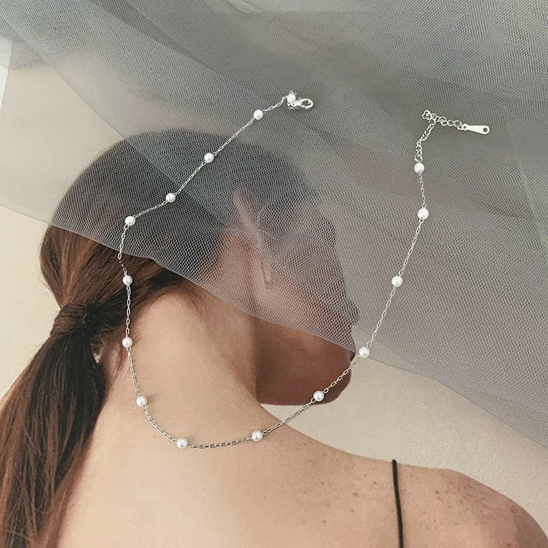 High Quality Simple Pearl Choker Chain 