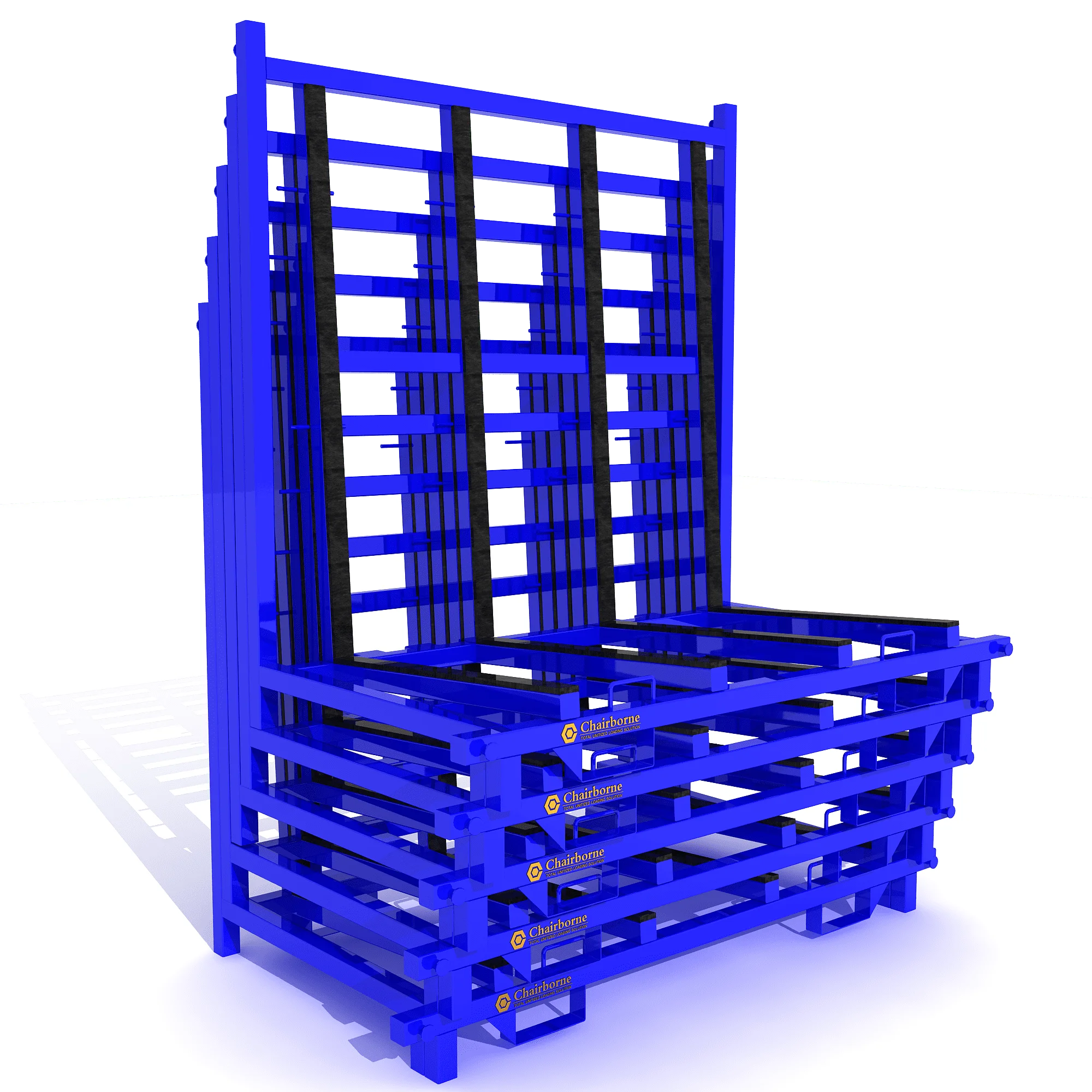 Collapsible Glass Transport Pallet with Pack Glass Trolley