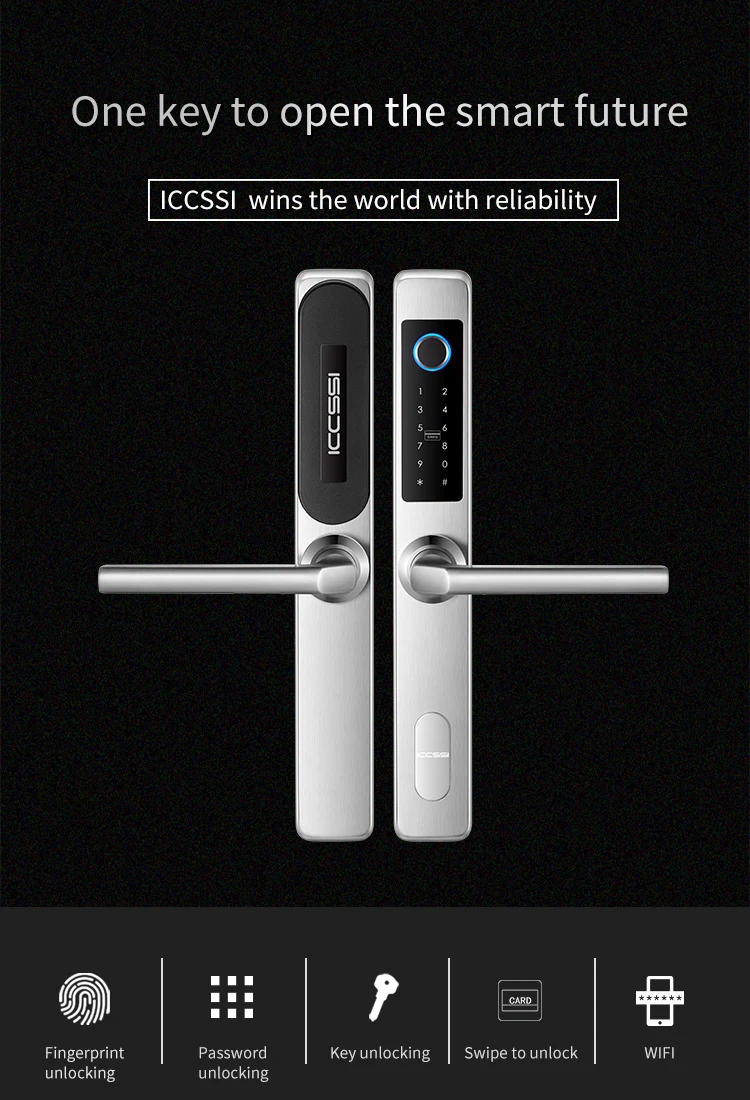 Outdoor Two Side Fingerprint Digital Locks Smart Grille Door Lock For