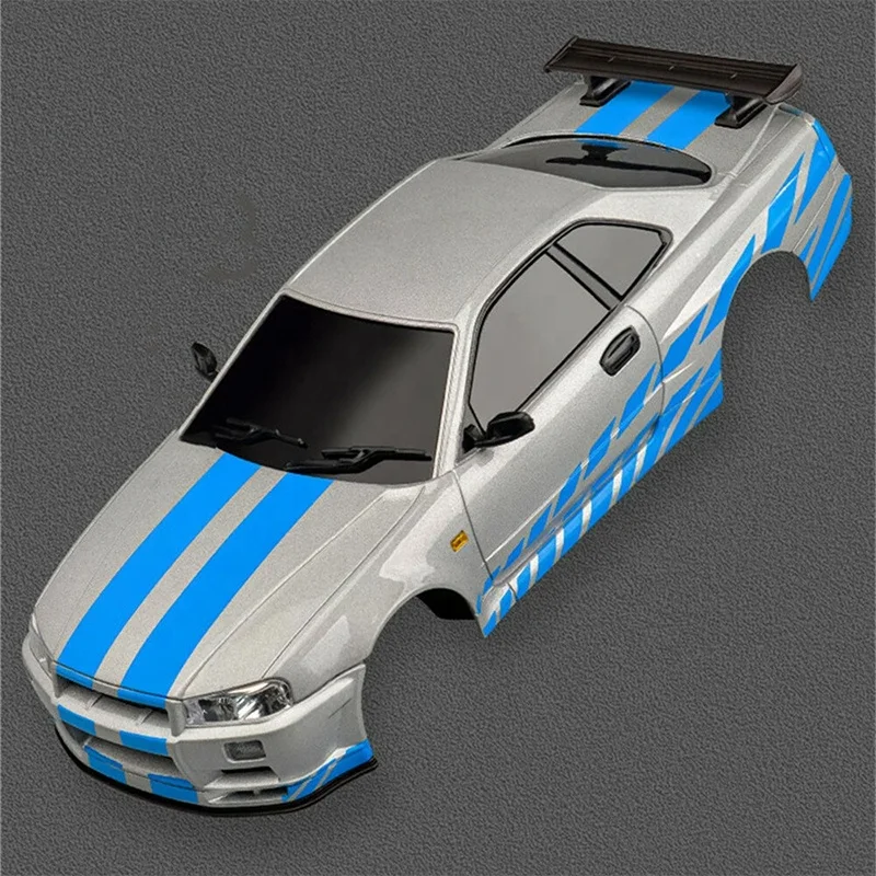 Precision Engineered LDRC 1899 NSX 1/18 Scale 2.4G RWD GTR R34 Drift RC Car With Gyro Lights and Alloy Body Drifting Model RTR