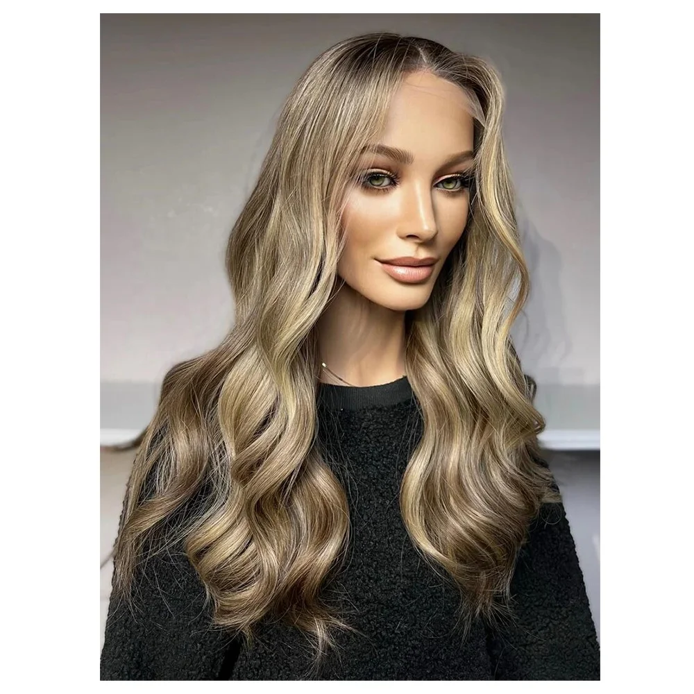 Raw Virgin European Human Hair Wig Balayage Color Lace Top Jewish