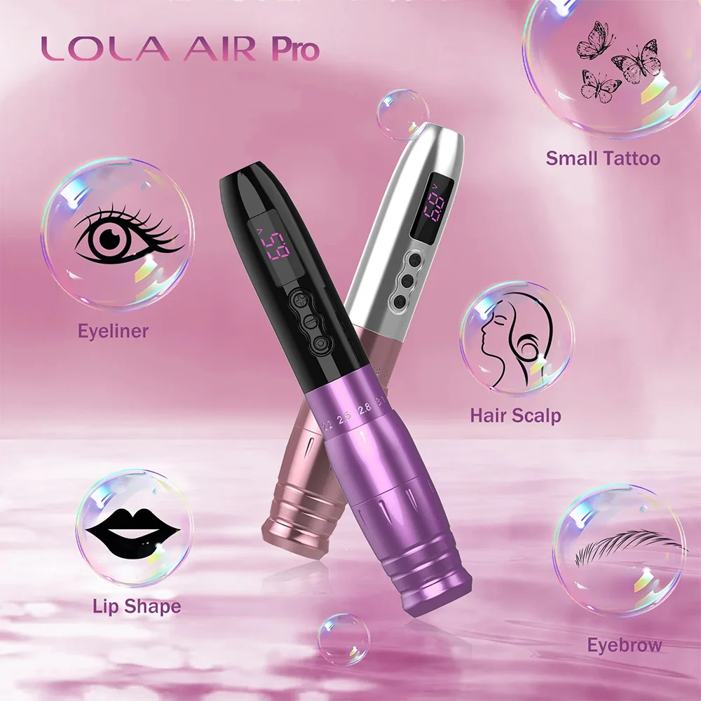 Wholesale EZ Lola Wireless Tattoo Machine - 1000mAh Digital PMU