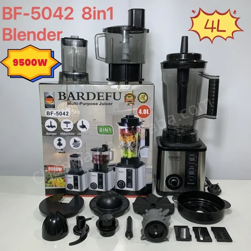 BARDEFU Commercial Kitchen 8 in 1Blender Fresh Orange Industrial Grinder Extractor and Smoothie Juicers Machine Mixers Blender