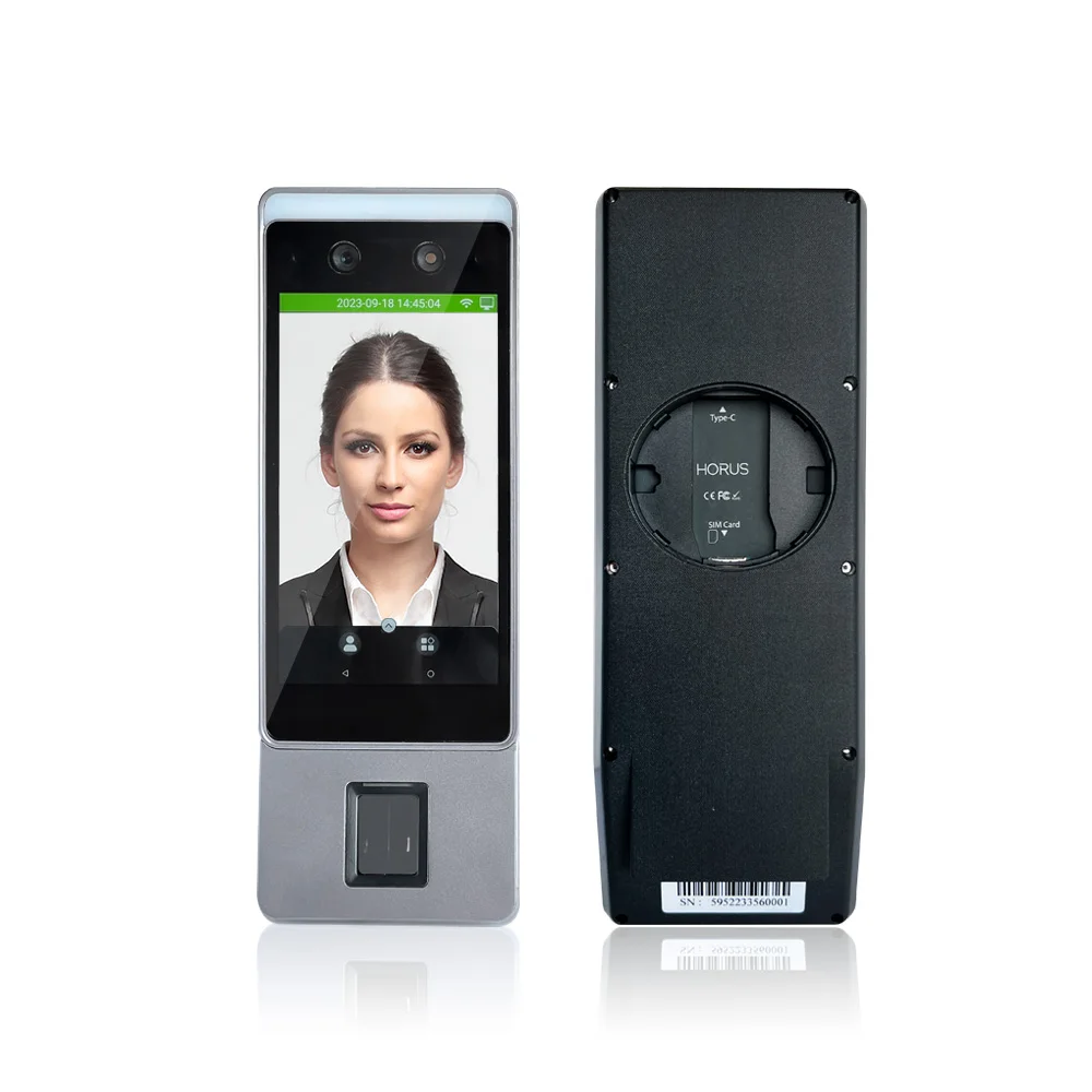 ZKTecoe Horus E1-FP Android Visible Light Facial Recognition Fingerprint Time Clocks RFID Card Attendance System With 4G WIFI