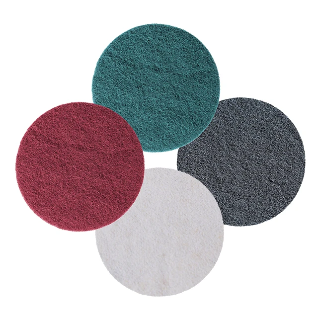 Premium Alumina different colors Non-woven Round Sanding disc Rectangular Hand-Pad 60-600 grits for flexible sanding 3C products