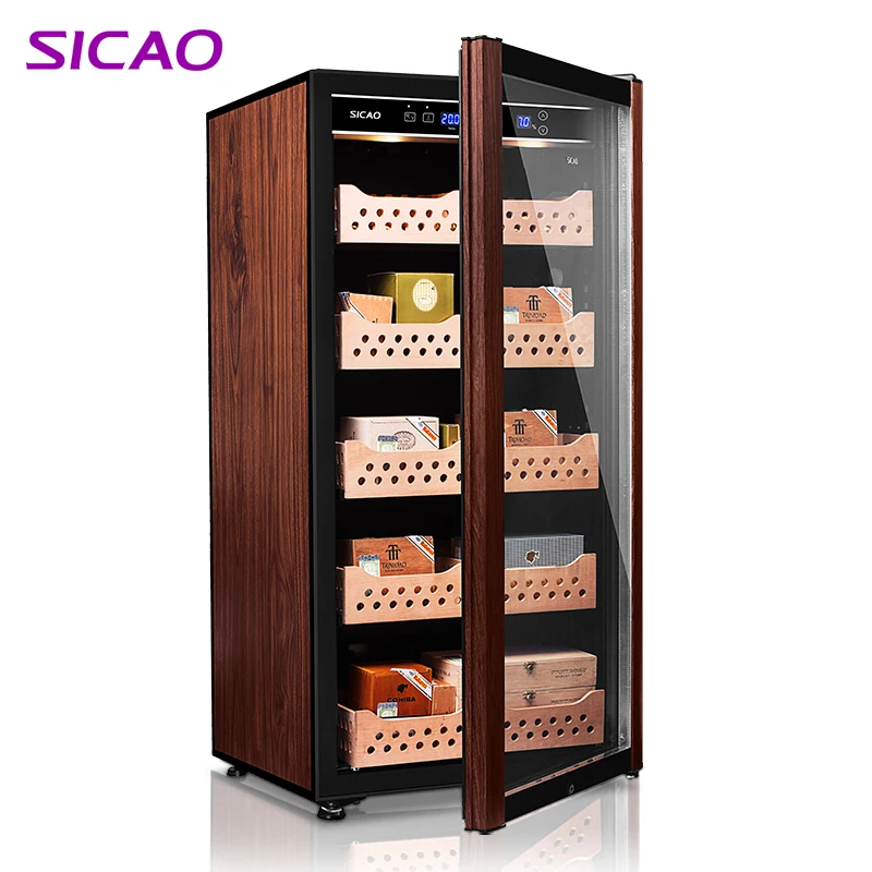 Refrigerated Humidity Refrigerator Controlled Display Humidor Quiet Operation Electric Cigar Wine Cabinet Fridge Australia