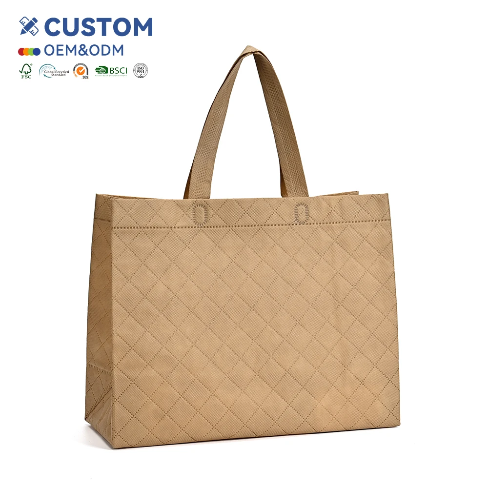 Customizable Eco-Friendly Waterproof Reusable Non-Woven Shopping Bag Organic Plain Design for Crafts Candles Personalized