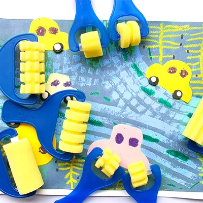 Foam EVA Non Toxic and Cheap Cute Kid Sponge Paint Brush