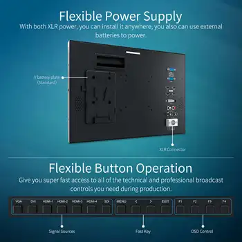 SEETEC 4K156-9HSD 15.6 Inch Professional Grade 4K  with 3G HD SD SDI Inputs for Studio and Field Use HD Broadcast Monitor detail image