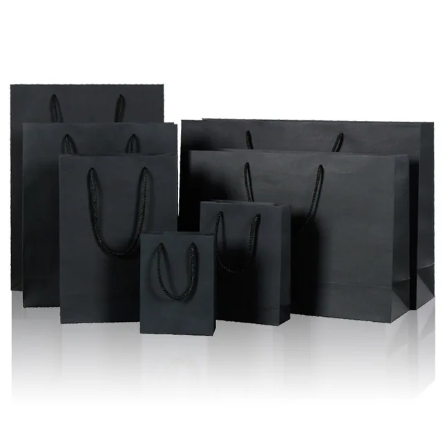 most popular hot sale high quality paper shopping bags black paper bag
