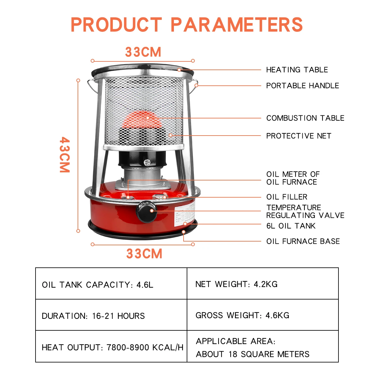 2022 Newest Convection Kerosene Heater With Multifunctional Kerosene
