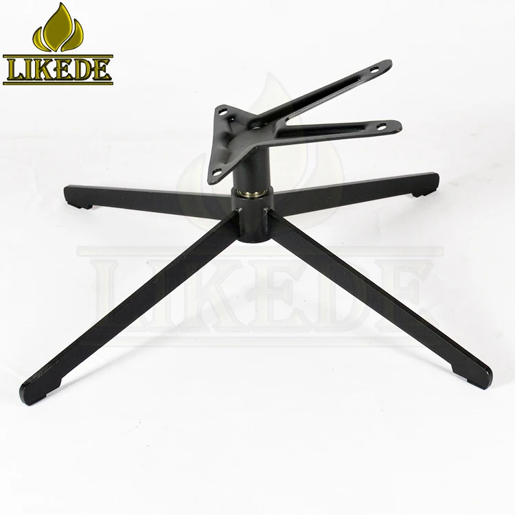 Tilt Beveled Top Plate Black Steel Iron Easy Swivel Rotating Furniture Legs Chair Base With Stylish Design
